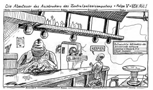 CO8 Panel aus "Die Abenteuer des Ausdruckers des Zentralpolizeicomputers"